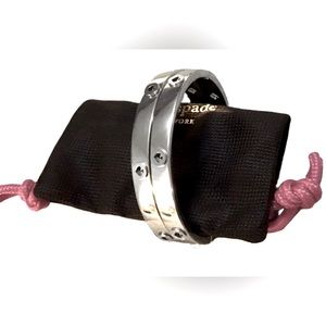 kate spade Spot The Spade Silver Bracelet Set NWOT